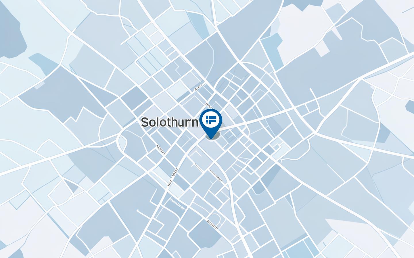 Stadtplan von Solothurn mit Markierung der Praxis